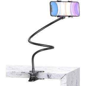 BESTEK BTIH600BK Gooseneck Phone Holder, Lazy Bracket 360° Swivel for iPhone and Other Smart Phones for Bedroom, Office, Bathroom, Kitchen, Black in Saudi Arabia