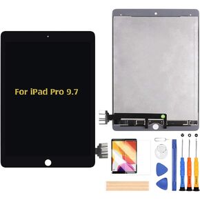 A-MIND لجهاز iPad Pro 9.7 2016 A1673 A1674 A1675 قطع غيار مجموعة شاشة LCD تعمل باللمس، اللوحة الأمامية للكمبيوتر اللوحي وإصلاح شاشة LCD، مع مجموعة أدوات مجانية + واقي شاشة (أبيض) in Kuwait