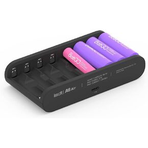 ISDT N8 LCD شاحن بطارية عالمي، 8 فتحات USB C 1.5 ساعة شاحن سريع لإعادة الشحن AAA Ni-MH/CD LiHv LiFePO4 Eneloop بطارية Dis-Charging المنزلية باستخدام الشاحن الأساسي