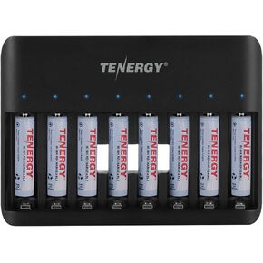 Tenergy TN477U 8-Bay Fast Charger with 8 Pack AA Premium Pro Rechargeable Batteries in Kuwait