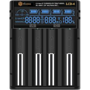 WISSBLUE LCD Display Universal Battery Charger,Rechargeable USB Intelligent Charger (2 Ports) in Kuwait