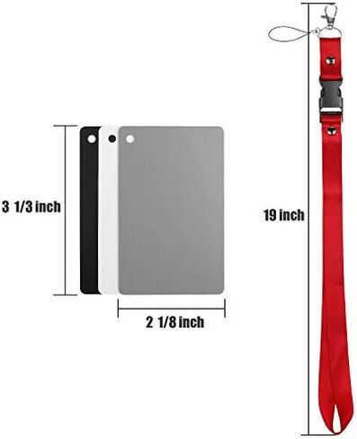 Anwenk 12x12 Inch (30x30cm) Grey Card White Balance Card for Photography 18% Exposure Gray Reflectance Reflector Foldable Focus Board Double Sided with Carry Pouch in Saudi Arabia