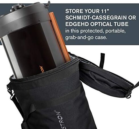 Celestron 94026 Telescope Bag for 8" Schmidt Cassegrain and EdgeHD Optical Tubes – Water-Resistant and Durable Carry Case with Protective Walls, Accessory Pocket and Padded Strap, Black in Saudi Arabia