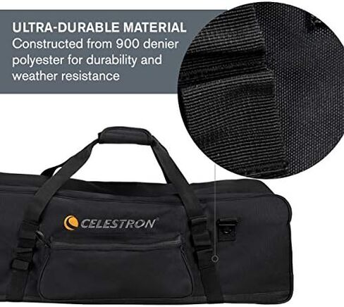 Celestron 94026 Telescope Bag for 8" Schmidt Cassegrain and EdgeHD Optical Tubes – Water-Resistant and Durable Carry Case with Protective Walls, Accessory Pocket and Padded Strap, Black in Saudi Arabia