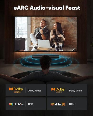 Highwings 8K 10K 4K HDMI Cable 48Gbps 6.6FT/2M, Certified Ultra High Speed | 2.1 HDMI Cable Braided Cord-4K@120Hz 8K@60Hz, DTS:X, HDCP 2.2 & 2.3, HDR 10 Compatible with DVD Player/PS5/HDTV/Blu-ray in Kuwait