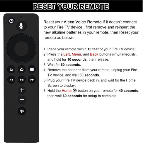 Replacement Voice Remote Control (2nd GEN) L5B83H with Power and Volume Control fit for Amazon 2nd Gen TV Cube and Amazon TV Stick,1st Gen Amazon TV Cube, Amazon Stick 4K, and 3rd Gen Amazon TV in Saudi Arabia