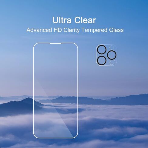 Ailun 3 Pack واقي شاشة لهاتف iPhone 14 Pro Max [6.7 بوصة] + 3 عبوات من واقي عدسة الكاميرا، حماية المستشعر، متوافق مع الجزيرة الديناميكية، طبقة زجاجية مقواة صديقة للحافظة، [صلابة 9H] - HD in Saudi Arabia
