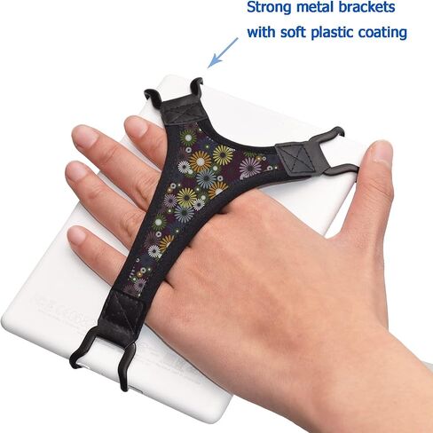 TFY Security Hand Strap Holder for 6" E-Readers Secure Grip 6" Black in Kuwait