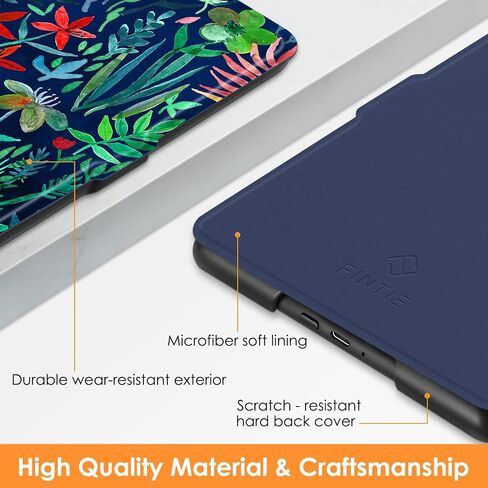 Fintie Slimshell Case for 6.8" Kindle Paperwhite 11th Gen 2021, Black | Slim Lightweight PU Leather Shell Cover for Kindle Paperwhite 2021 & Signature Edition, Magnetic Closure, Auto Sleep/Wake in Kuwait