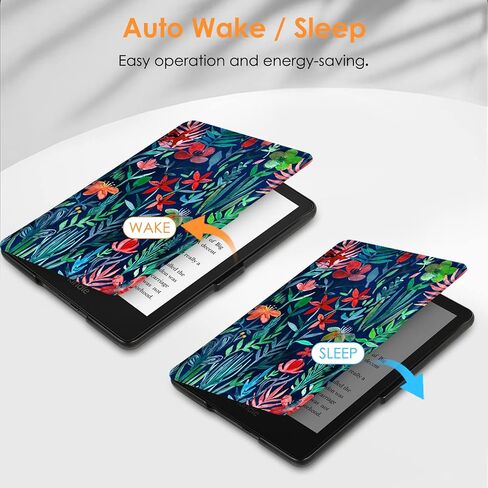 Fintie Slimshell Case for 6.8" Kindle Paperwhite 11th Gen 2021, Black | Slim Lightweight PU Leather Shell Cover for Kindle Paperwhite 2021 & Signature Edition, Magnetic Closure, Auto Sleep/Wake in Kuwait