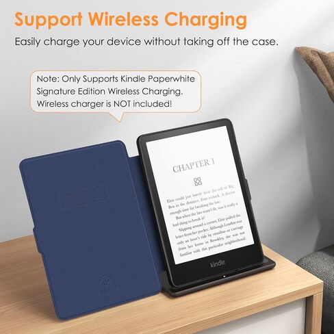Fintie Slimshell Case for 6.8" Kindle Paperwhite 11th Gen 2021, Black | Slim Lightweight PU Leather Shell Cover for Kindle Paperwhite 2021 & Signature Edition, Magnetic Closure, Auto Sleep/Wake in Kuwait