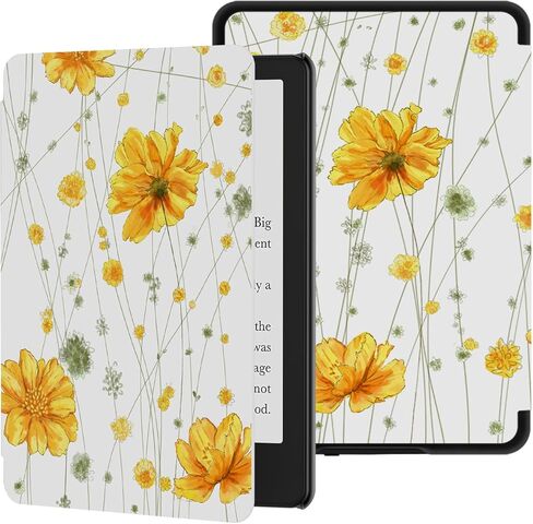 Ayotu Case for 6.8" Kindle Paperwhite 11th Generation 2021 and Signature Edition - PU Leather Cover with Auto Wake/Sleep - Only for Amazon Kindle Paperwhite 2021, The Flowers and Fruits in Saudi Arabia