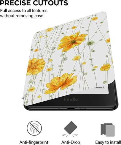 Ayotu Case for 6.8" Kindle Paperwhite 11th Generation 2021 and Signature Edition - PU Leather Cover with Auto Wake/Sleep - Only for Amazon Kindle Paperwhite 2021, The Flowers and Fruits in Saudi Arabia