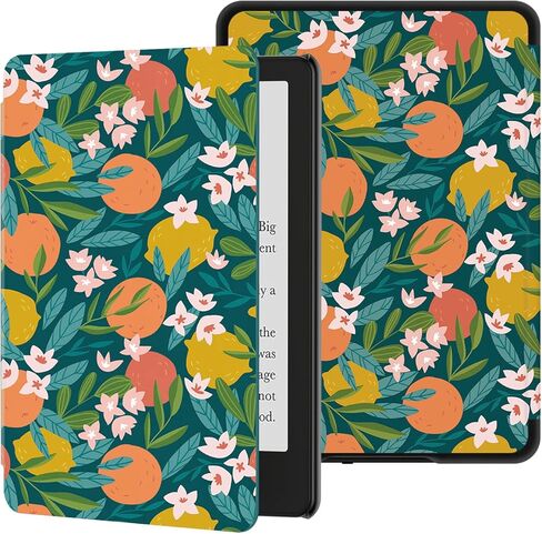 حافظة Ayotu لجهاز Kindle Paperwhite الجديد مقاس 6.8 بوصات (الجيل الحادي عشر - إصدار 2021) - غطاء من جلد البولي يوريثان مع تنبيه/غفو تلقائي - يناسب إصدار Amazon Kindle Paperwhite Signature Edition، زهور صفراء in Kuwait