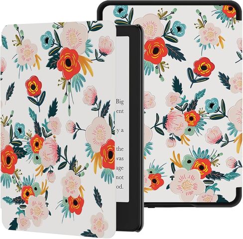 Ayotu Case for 6.8" Kindle Paperwhite 11th Generation 2021 and Signature Edition - PU Leather Cover with Auto Wake/Sleep - Only for Amazon Kindle Paperwhite 2021, The Flowers and Fruits in Saudi Arabia