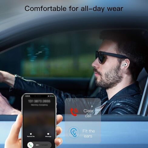 Kendir Bluetooth Headset, V5.0 Ultralight Wireless Headphone Cell Phone Earpiece with Mic Headsetcase,Volume Control, Handsfree Earbud,Compatible with Android/iPhone/Smartphones/Laptop in Kuwait