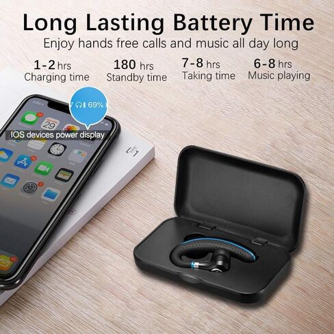 FIMITECH Bluetooth Headset, Wireless Earpiece V5.0 Bluetooth Earpiece Ultralight Hands Free for Business/Office/Driving/Sporting in Saudi Arabia
