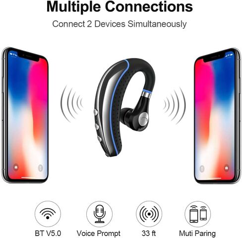 FIMITECH Bluetooth Headset, Wireless Earpiece V5.0 Bluetooth Earpiece Ultralight Hands Free for Business/Office/Driving/Sporting in Saudi Arabia