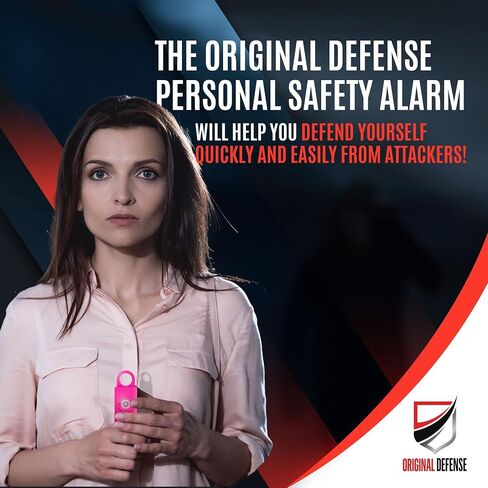 Original Defense® Siren Self-Defense Alarm - 130 dB Keychain Alarm with LED Strobe Light for Women, Children, and Elderly - Police Recommended - (Mint, 1 Count) in Saudi Arabia