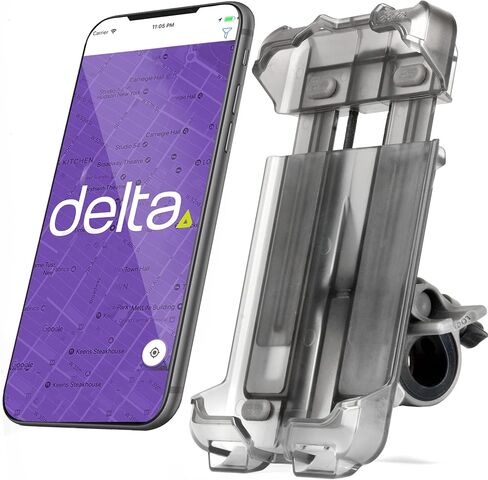 Bicycle Phone Mount by Delta Cycle - Lockable Bike Phone Mount Handlebar Adjusts to Any Size Bar - Fits Any Phone Or iPhone Up to 3.5" x 7.8" - Easily Accessible Bike Phone Holder in Saudi Arabia