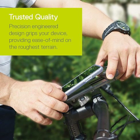 Bicycle Phone Mount by Delta Cycle - Lockable Bike Phone Mount Handlebar Adjusts to Any Size Bar - Fits Any Phone Or iPhone Up to 3.5" x 7.8" - Easily Accessible Bike Phone Holder in Saudi Arabia