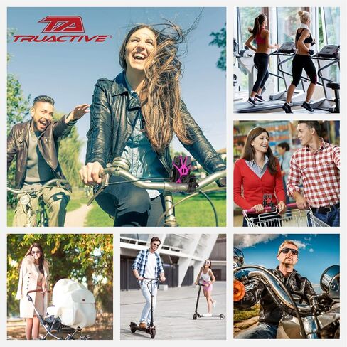 TruActive [𝗣𝗿𝗲𝗺𝗶𝘂𝗺] Bike Phone Mount Holder, Motorcycle Phone Mount, 6 Color Bands Included, Cell Phone Holder for Bike – Universal Any Phone or Handlebar, Bike Phone Holder, ATV, Tool Free in Saudi Arabia