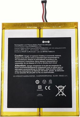 Replacement Battery Compatible with Tablet 58-000280 2955C7 A2110 3.8V 6300mAh in Kuwait