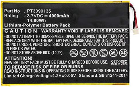 MPF Products 4000mAh PT3090135 Battery Replacement Compatible with RCA Galileo Pro 11.5" RCT6513W87, Viking Pro 10" RCT6303W87, RCT6303W87DK Tablet in Saudi Arabia