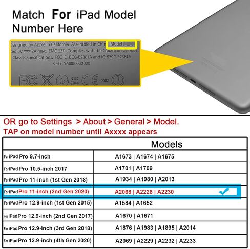 GBOLE 11" New Screen Replacement for iPad Pro 11 2nd Gen A2068 A2230 A2228 A2231 (2020) LCD Display Touch Glass Screen Digitizer Panel Assembly Replacement Part with Tools in Saudi Arabia