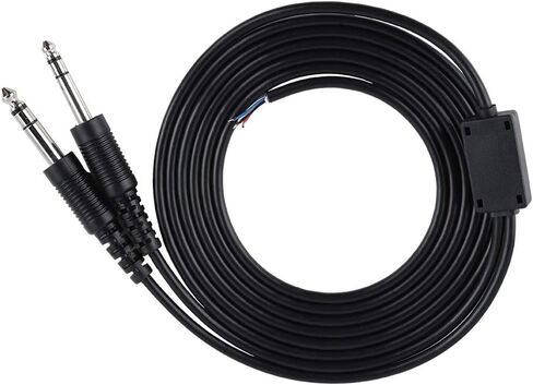 2m / 2.2yd DIY aviation headset replacement cable, Replacement Cable for Aviation Headphone Headset Plane 1/4'' Dual GA Plug, 3/16" Microphone Plug and 1/4" Speaker Plug in Saudi Arabia