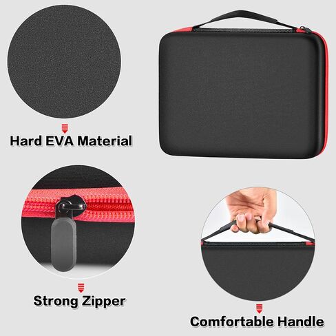 Comecase Battery Storage Case with Tester, Holds 148+ AA AAA C D 9V, Black | Hard-Shell Design, Carry Handle and Custom Foam Slots Keep Batteries Visible, Separated and Ready for Home, Garage or Office in Kuwait