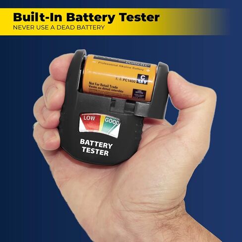 Ontel Battery Daddy Smart - Battery Organizer Storage Case with Tester, Stores & Protects Up to 150 Batteries, Clear Locking Lid, As Seen On TV, Smart - 150 Batteries (BADAS-MC4) in Saudi Arabia
