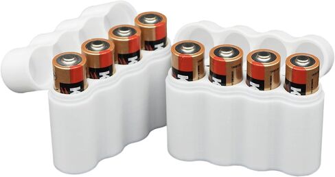 Slimline AA Battery Case, Compact Durable TPU Organizer for Safe Storage & Home Organization – 2-Pack (Holds 4 AA Batteries) in Saudi Arabia