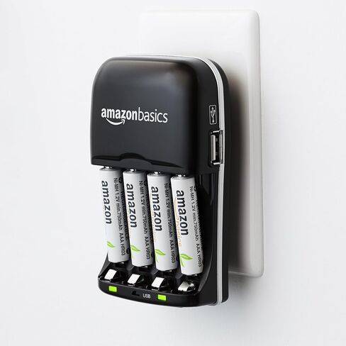 Amazon Basics Battery Charger for AA & AAA Nickel-Metal Hydride batteries (Ni-MH) With USB Port in Saudi Arabia