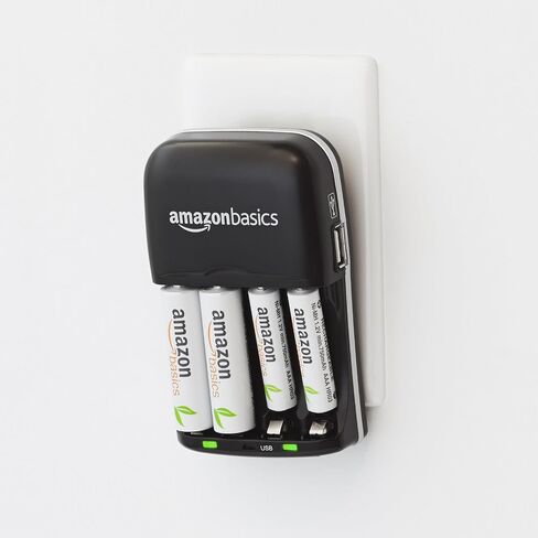 Amazon Basics Battery Charger for AA & AAA Nickel-Metal Hydride batteries (Ni-MH) With USB Port in Saudi Arabia