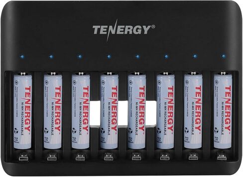 Tenergy TN477U 8-Bay Fast Charger with 8 Pack AA Premium Pro Rechargeable Batteries in Saudi Arabia
