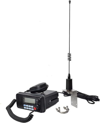 هوائي بحري UAYESOK VHF من الفولاذ المقاوم للصدأ سوط منخفض الشكل لكوبرا Icom Uniden قياسي هوريزون البحرية راديو VHF Ham W/1.9 قدم RG-58 كابل محوري، قوس L-Mount in Saudi Arabia