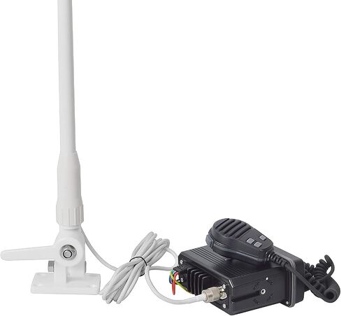 UAYESOK VHF هوائي قاعدة بحرية من الألياف الزجاجية PL-259 موصل هوائي قارب مقاوم للماء / 7M RG-58U كابل قابل للتعديل سقاطة تثبيت ثابت in Saudi Arabia