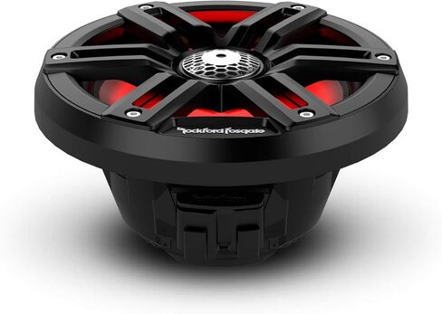Rockford Fosgate M2-65B Color Optix 6.5" 2-Way Coaxial Multicolor LED Lighted Marine Speakers - Black/Stainless (Pair) in Saudi Arabia