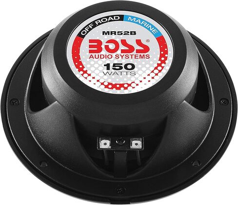BOSS Audio Systems MR52B 150 Watt Per Pair, 5.25 Inch, Full Range, 2 Way Weatherproof Marine Speakers Sold in Pairs, Black in Saudi Arabia