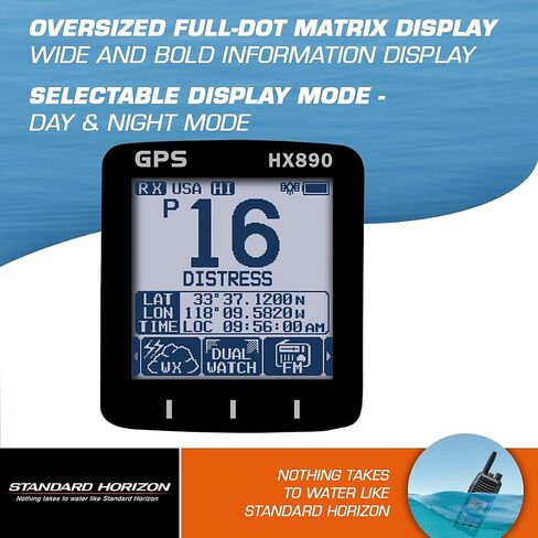 STANDARD HORIZON HX890BK VHF-HH, 6 Watt, w/GPS&FM Rcvr in Saudi Arabia