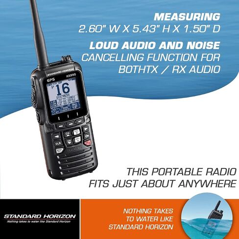 STANDARD HORIZON HX890BK VHF-HH, 6 Watt, w/GPS&FM Rcvr in Saudi Arabia