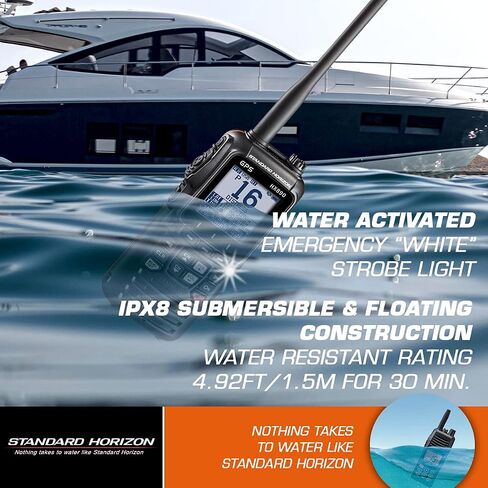 STANDARD HORIZON HX890BK VHF-HH, 6 Watt, w/GPS&FM Rcvr in Saudi Arabia