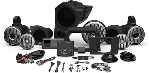 Rockford Fosgate RZR14-STG6 Audio Kit: PMX-3 Receiver, 1500-Watt Amp, M2 Series Color Optix Multicolor LED Lighted Front Speaker, Subwoofer & Rear Horn Speaker Kit for Select RZR Models (2014-2021) in Saudi Arabia