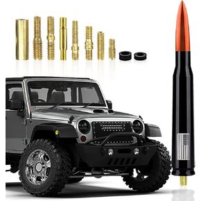 Ajxn 1 PC Car Truck Bullet Antenna, Auto Antenna Mast, Suitable for GM Chevy Silverado 1500 2500 3500 HD Avalanche GMC Sierra 1500 2500 3500 Denali Heavy Duty Pickup Trucks Accessories (Splice Black) in Saudi Arabia