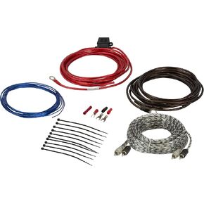 Scosche Install Centric ICAK44 True 4 Gauge Hybrid OFC 4-Channel High Current Amplifier Wiring Kit مجموعة كاملة للسيارة Amp Kit زوج ملتوي من كابلات الصوت، حامل الصمامات في الخط in Kuwait