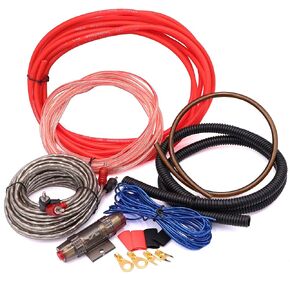 0 Gauge Audio Amplifier Installation Wiring Systems KIT,Make Connections and Brings Power to Your Radio,Subwoofers and Speakers