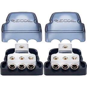 Recoil DB12 2 Way Power Distribution Block Ground Block Car Audio | Distributor 1 X 0/2/4 Gauge In / 2 X 4/8 Gauge Out Amplifier Splitter in Saudi Arabia
