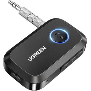 UGREEN 5.3 Aux Bluetooth Adapter for Car, [Greater Connection] 3.5mm Bluetooth Adapter Wireless Audio Receiver for Car Stereo/Home Stereo/Wired Headphones/Speaker, 15H Battery Life in Kuwait