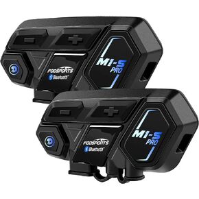 Fodsports Motorcycle Bluetooth Intercom, Music Sharing, M1S Pro 2000m 10 Riders Group Helmet Communication System Headset Universal Wireless Interphone (Waterproof/Handsfree/Stereo Music/GPS/2 Mic) in Saudi Arabia